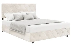 Hernandez - Tweepersoonsbed met opbergruimte - Beige - 160x200 cm