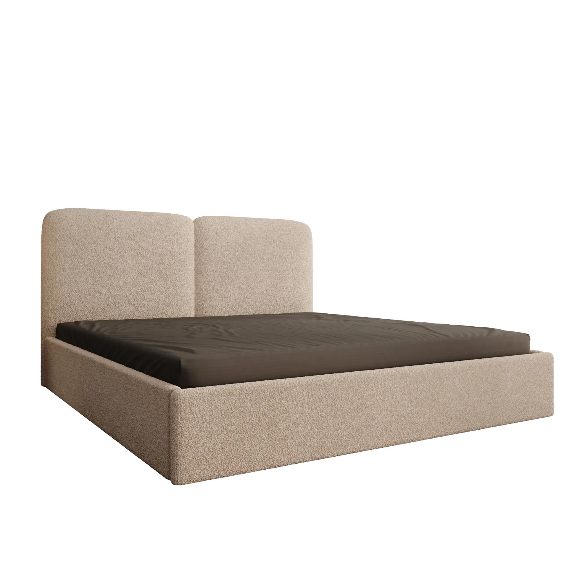 Hibrido - Tweepersoonsbed - Beige teddystof - 180x200 cm