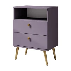 Hidde - Nachtkastje - Paars - 50x36x69 cm