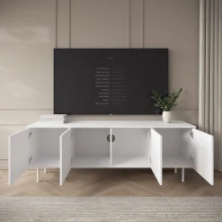 Hilo - TV-Meubel - Wit - 161x40x56 cm