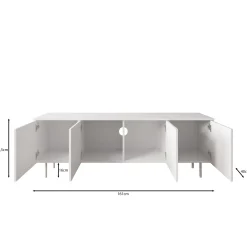Hilo - TV-Meubel - Wit - 161x40x56 cm