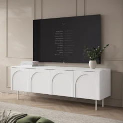 Hilo - TV-Meubel - Wit - 161x40x56 cm