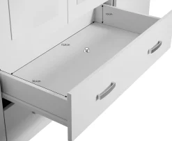 Hinto - Kledingkast 4-deurs - Grijs - 160x52x205 cm