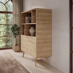 Hoshii - Boekenkast - Eikenpatroon - 108x39x130 cm