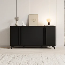 Hydra - Dressoir - Zwart - 150x40x78 cm