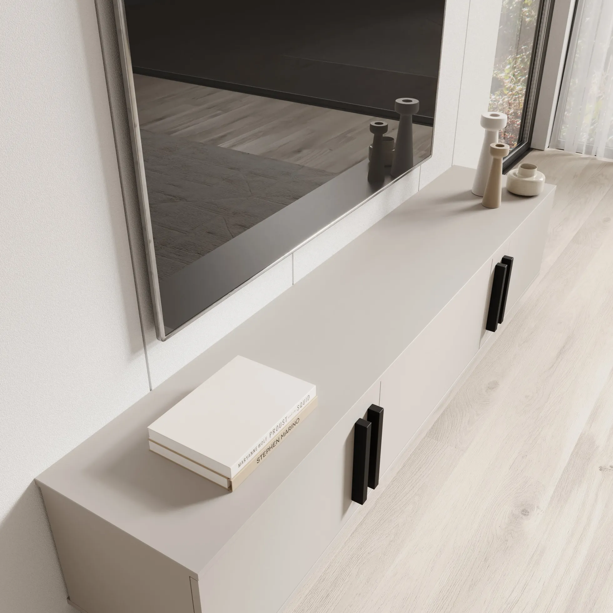 Hydra - TV-Meubel - Beige - 180x33x40 cm