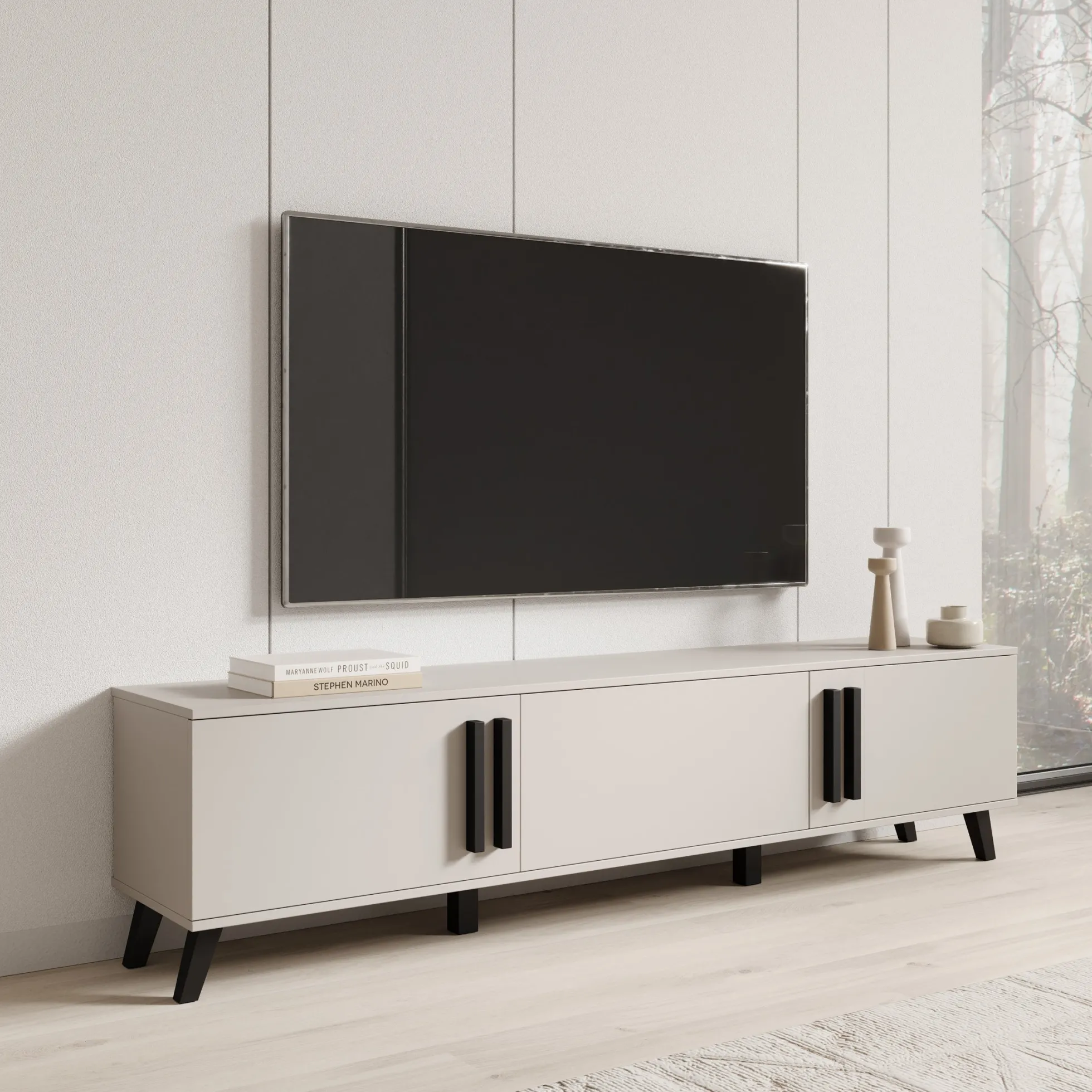 Hydra - TV-Meubel - Beige - 180x33x40 cm