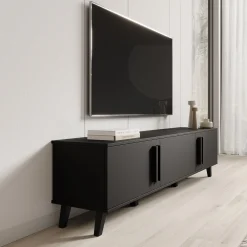 Hydra - TV-Meubel - Zwart - 180x33x40 cm