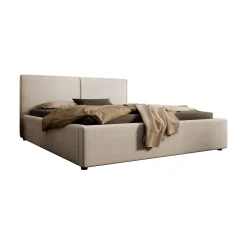 Infinity - Tweepersoonsbed - Ribstof beige - 160x200 cm