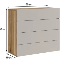 Innocent - Ladekast - Beige - 100x40x90 cm