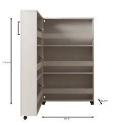 Inverly - Schoenenkast - Beige - 68x33x113 cm