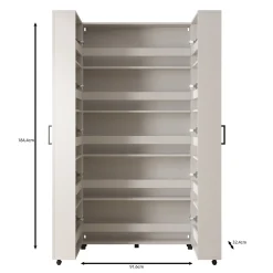 Inverly - Schoenenkast - Eikenpatroon - 92x33x185 cm
