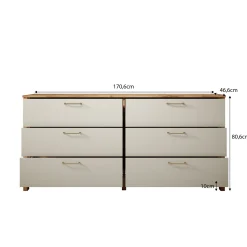 Isaac - Ladekast - Beige - 171x47x81 cm