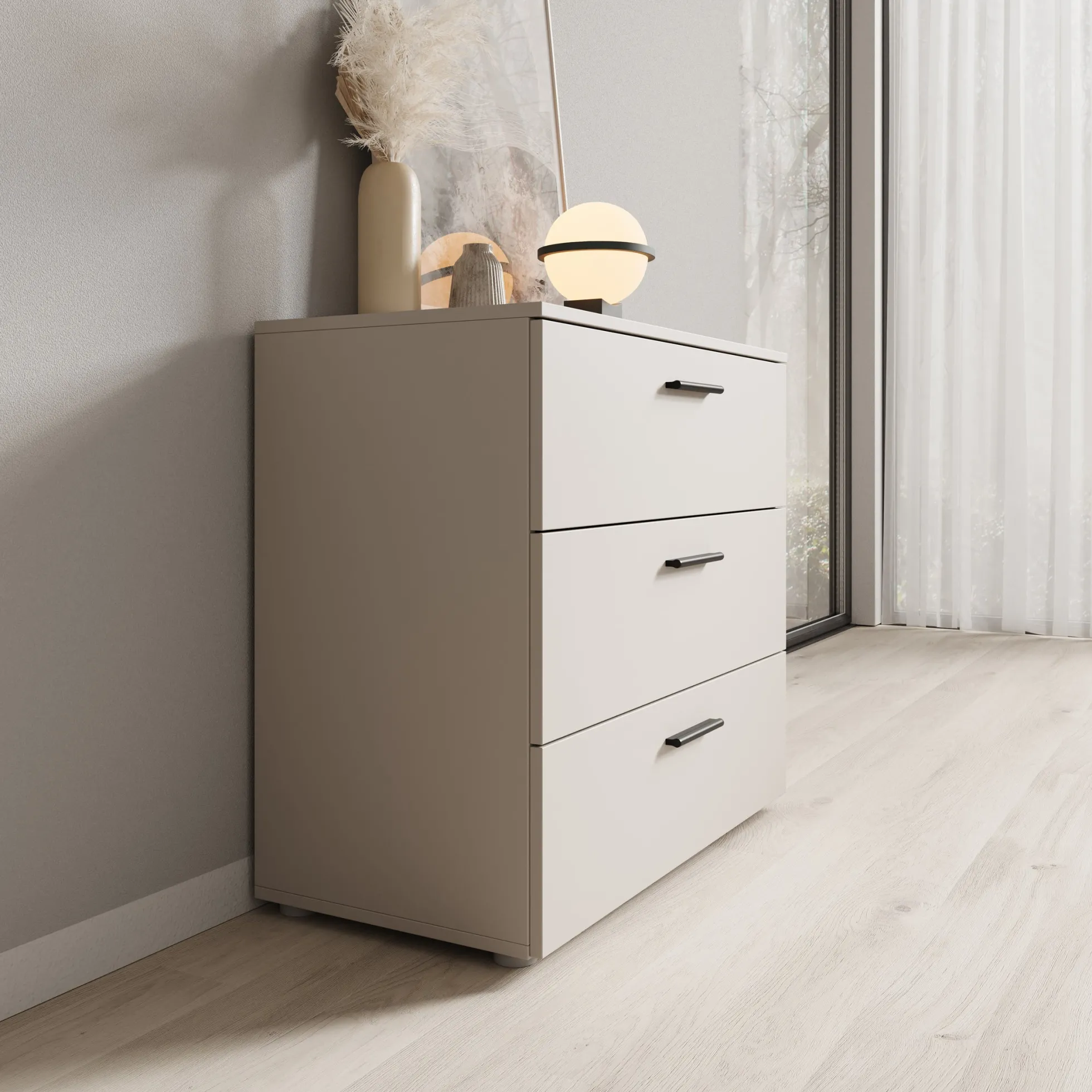 Isandro - Ladekast - Beige - 80x41x74 cm