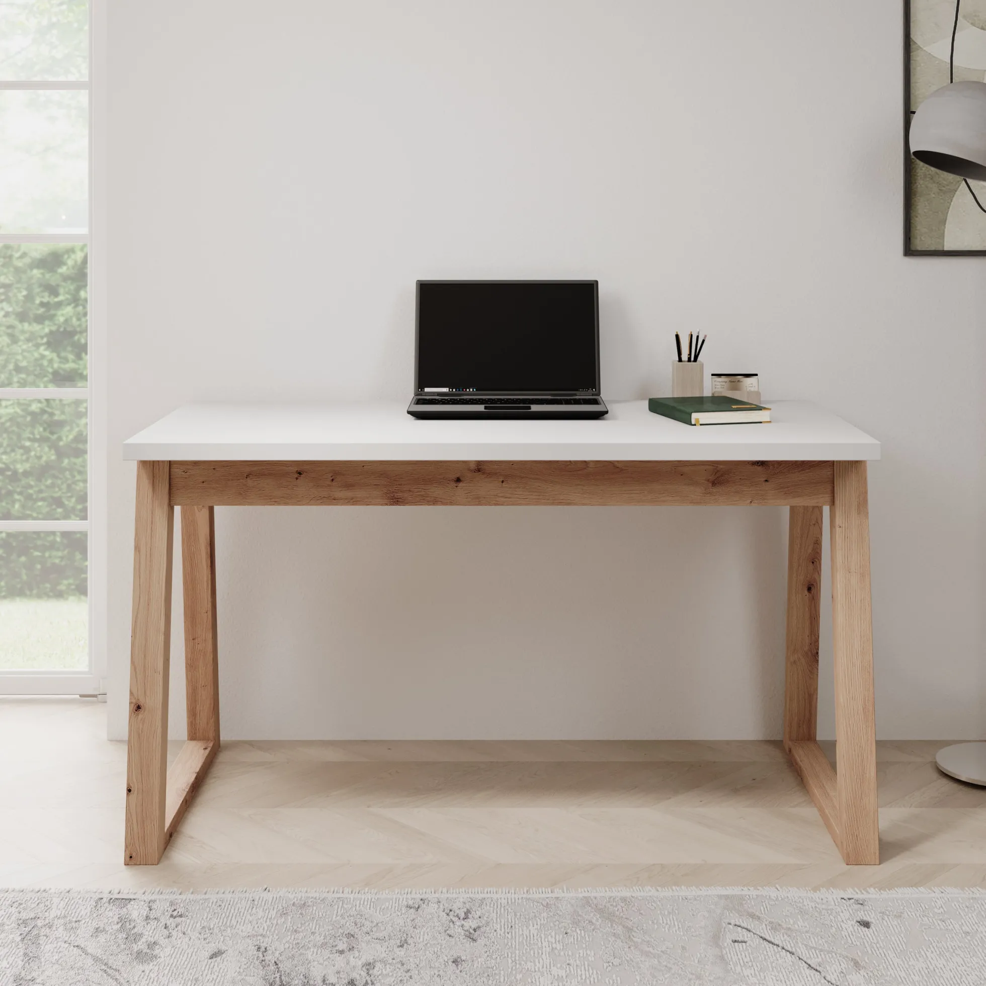 Ithaca - Bureau - Wit - 135x65 cm
