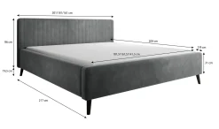 Jackson - Tweepersoonsbed - Velvet beige - 180x200 cm