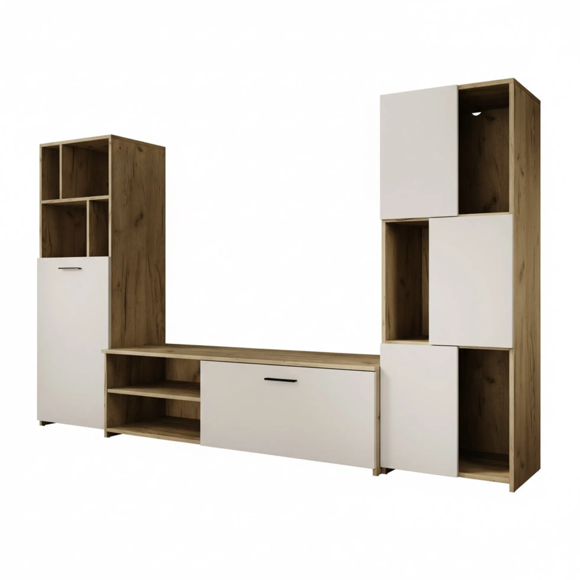 Jakarta - Wandmeubel - Wit - 240x35x137 cm