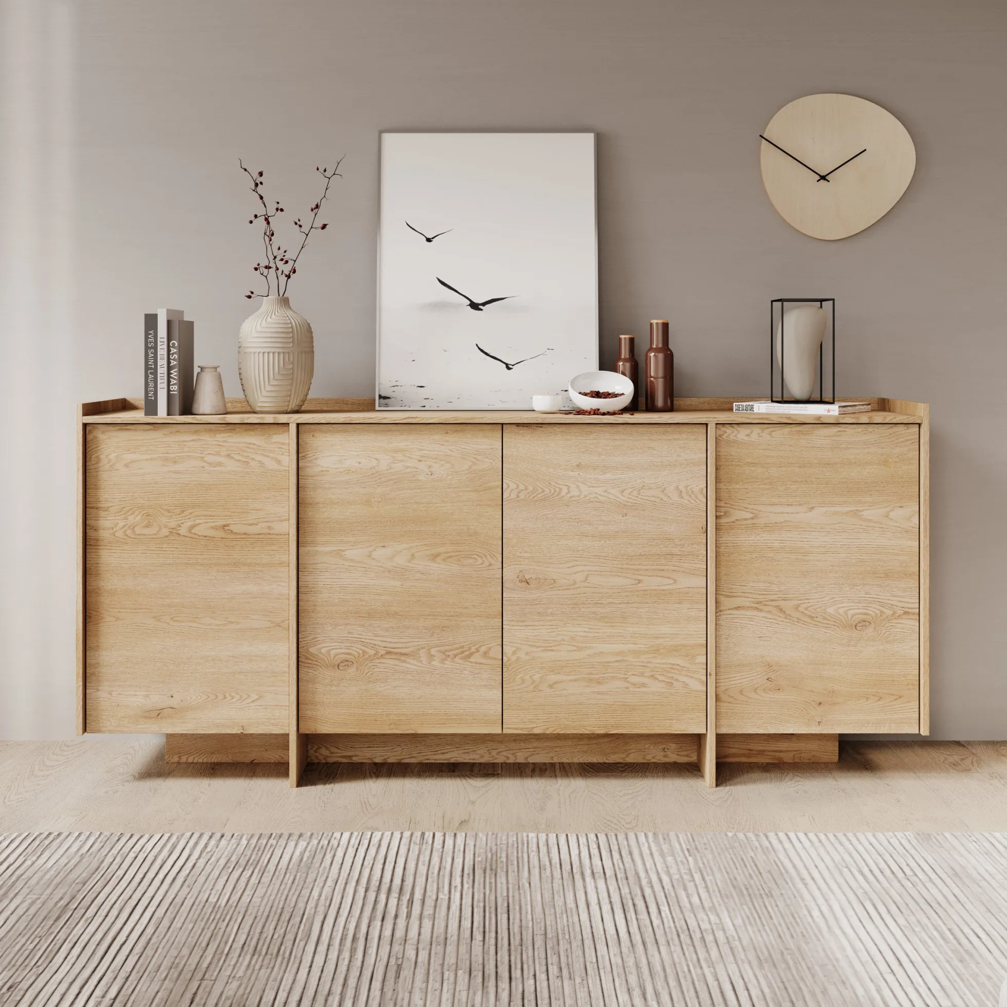 Jaxon - Dressoir - Eiken - 200x38x90 cm