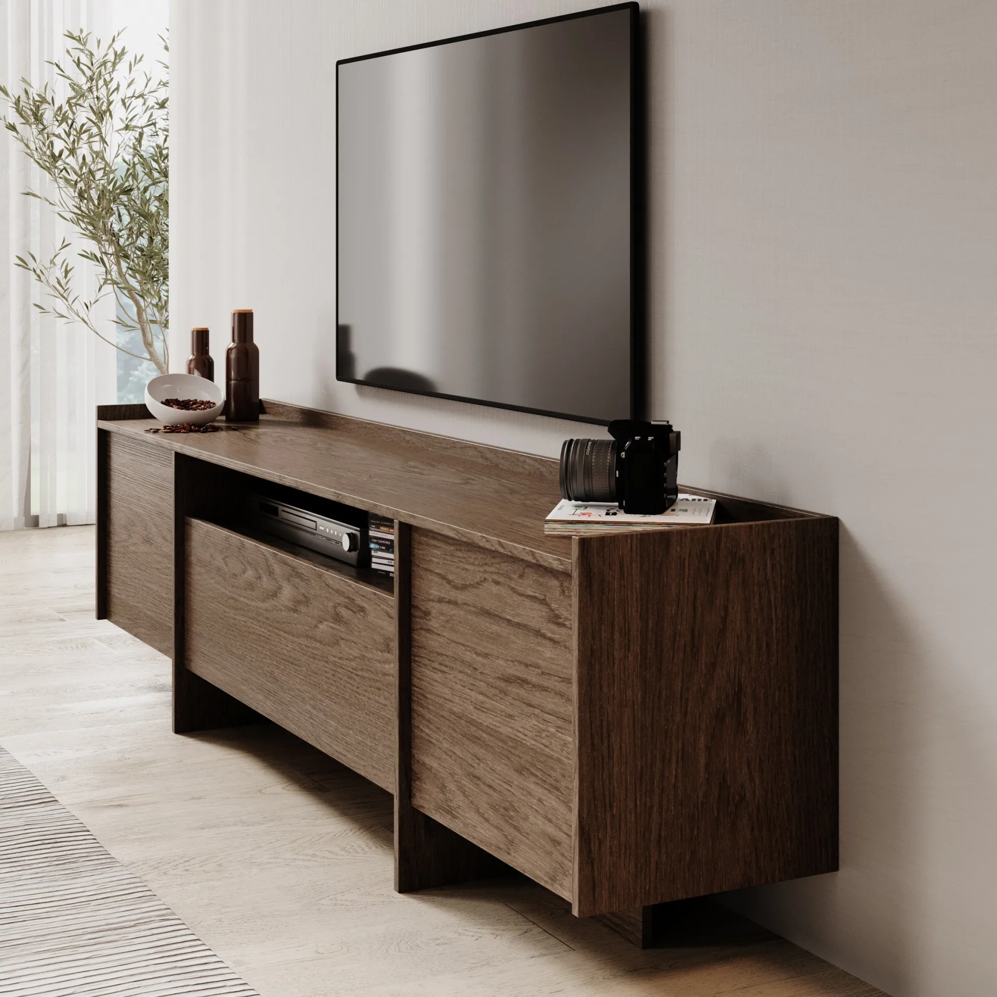 Jaxon - TV-Meubel - Donker eiken