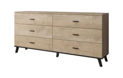 Jenny - Dressoir - Eiken/zwart - 181x40x84 cm