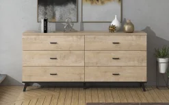Jenny - Dressoir - Eiken/zwart - 181x40x84 cm