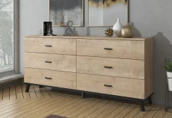 Jenny - Dressoir - Eiken/zwart - 181x40x84 cm