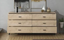Jenny - Dressoir - Eiken/zwart - 181x40x84 cm