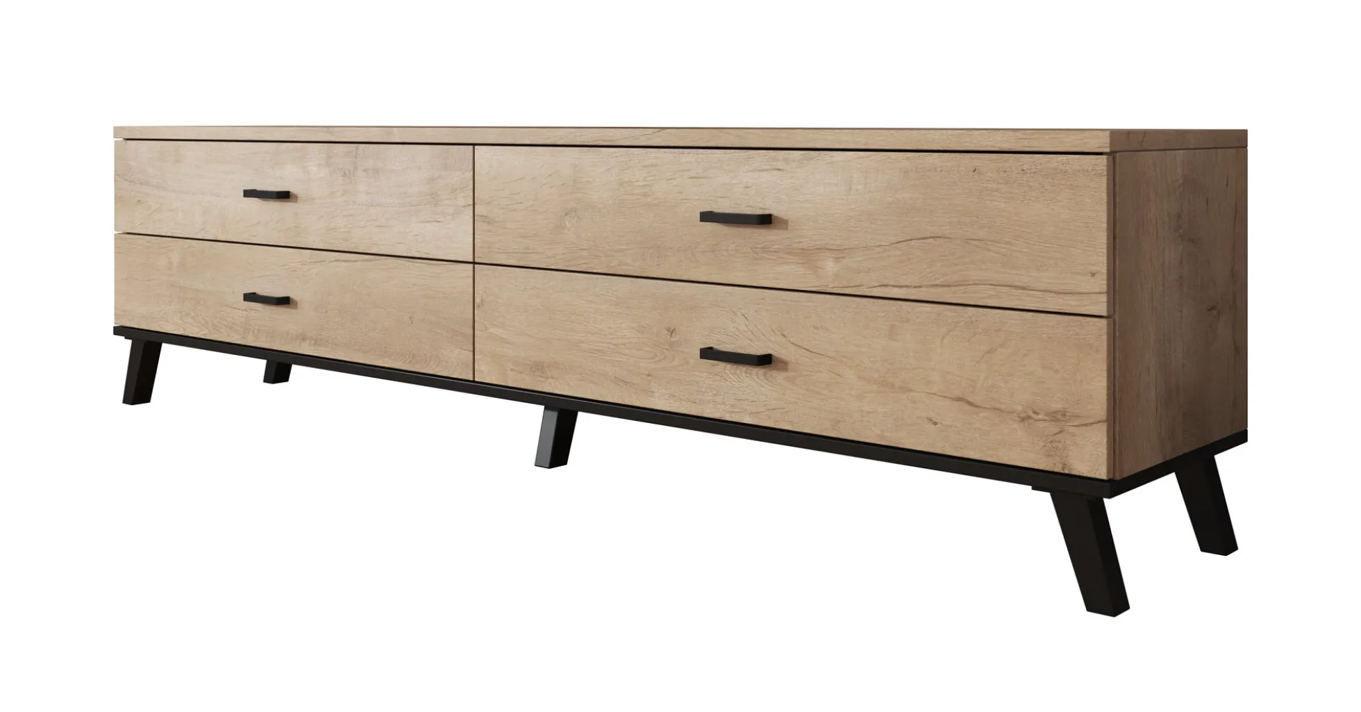 Jenny - TV-Meubel met 4 lades - Eiken - 181 cm