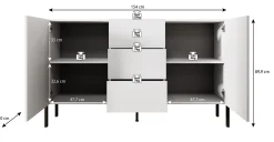 Jordy - Dressoir - Beige - 154x40x90 cm