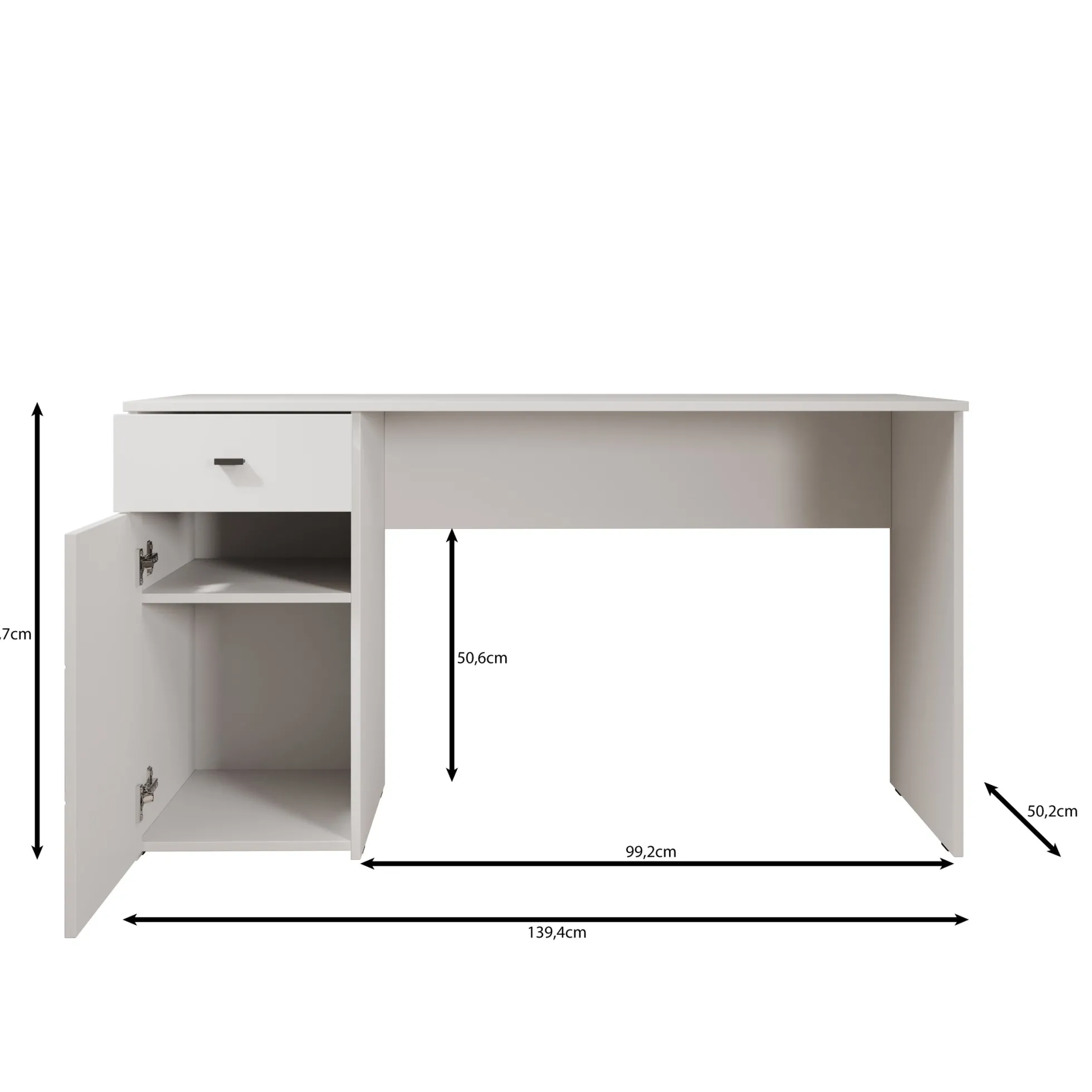 Kairo - Bureau - Eikenpatroon - 140x50x77 cm