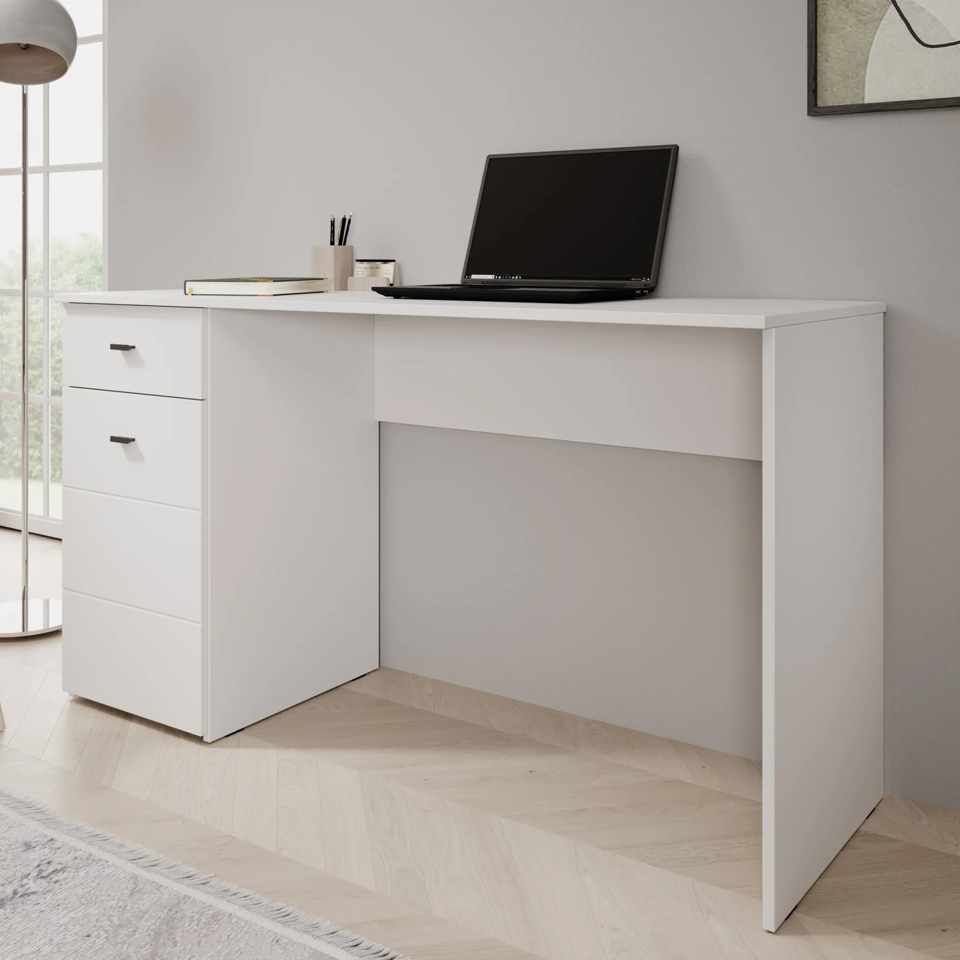 Kairo - Bureau - Wit - 140x50x77 cm