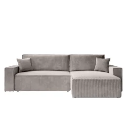 Kandahar - Hoekbank 3-zits met chaise longue - Ribstof beige - Univers
