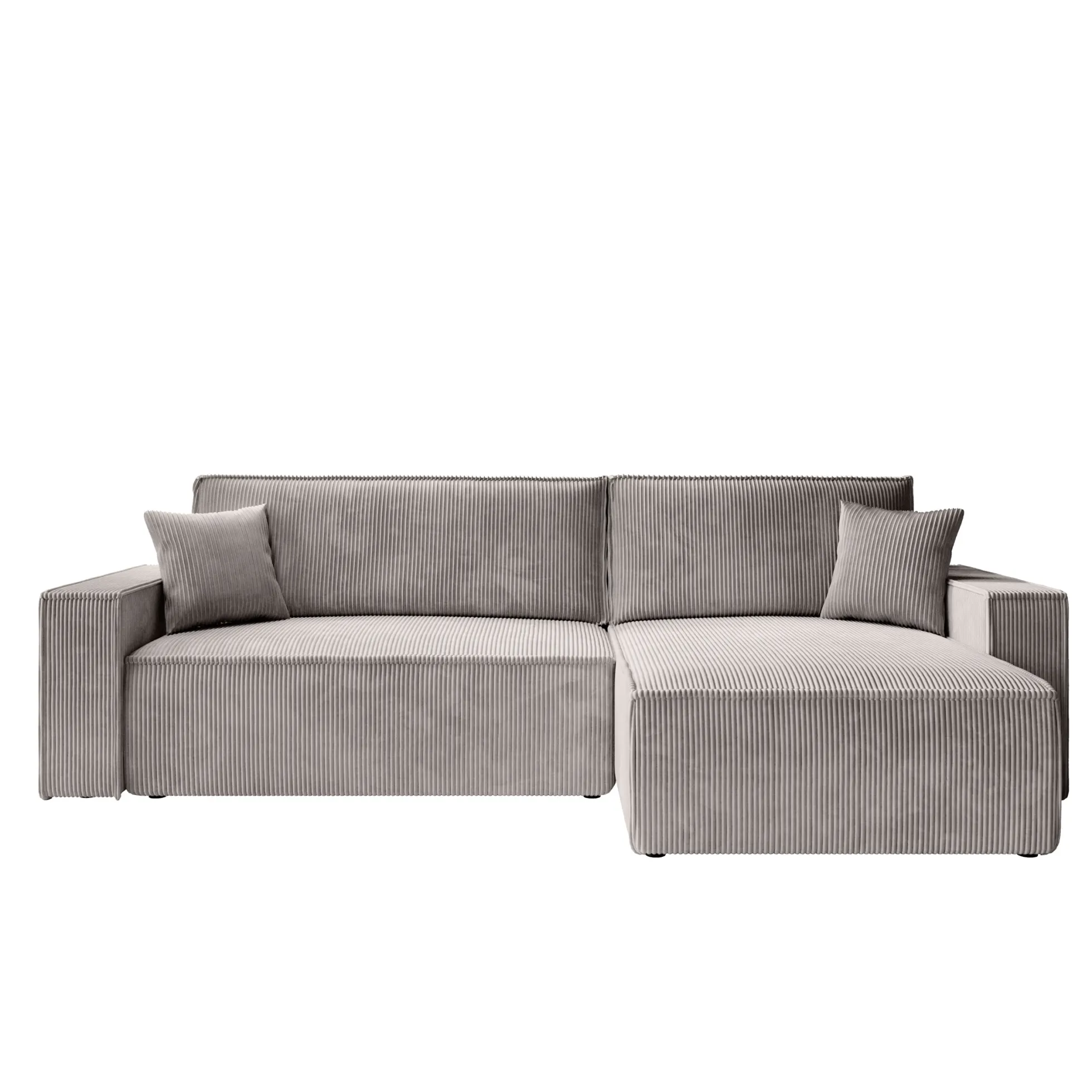 Kandahar - Hoekbank 3-zits met chaise longue - Ribstof beige - Univers
