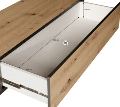 Kandelo - TV-Meubel met 2 deuren - Eiken/zwart - 300 cm