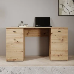Kano - Bureau - Eikenpatroon - 140x50x77 cm