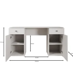 Kano - Bureau - Wit - 140x50x77 cm