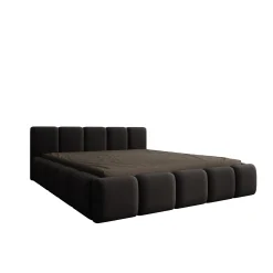 Karisma - Tweepersoonsbed met opbergruimte - Zwart velvet - 160x200 cm