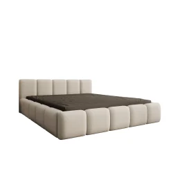 Karisma - Tweepersoonsbed met opbergruimte - Beige stof - 180x200 cm