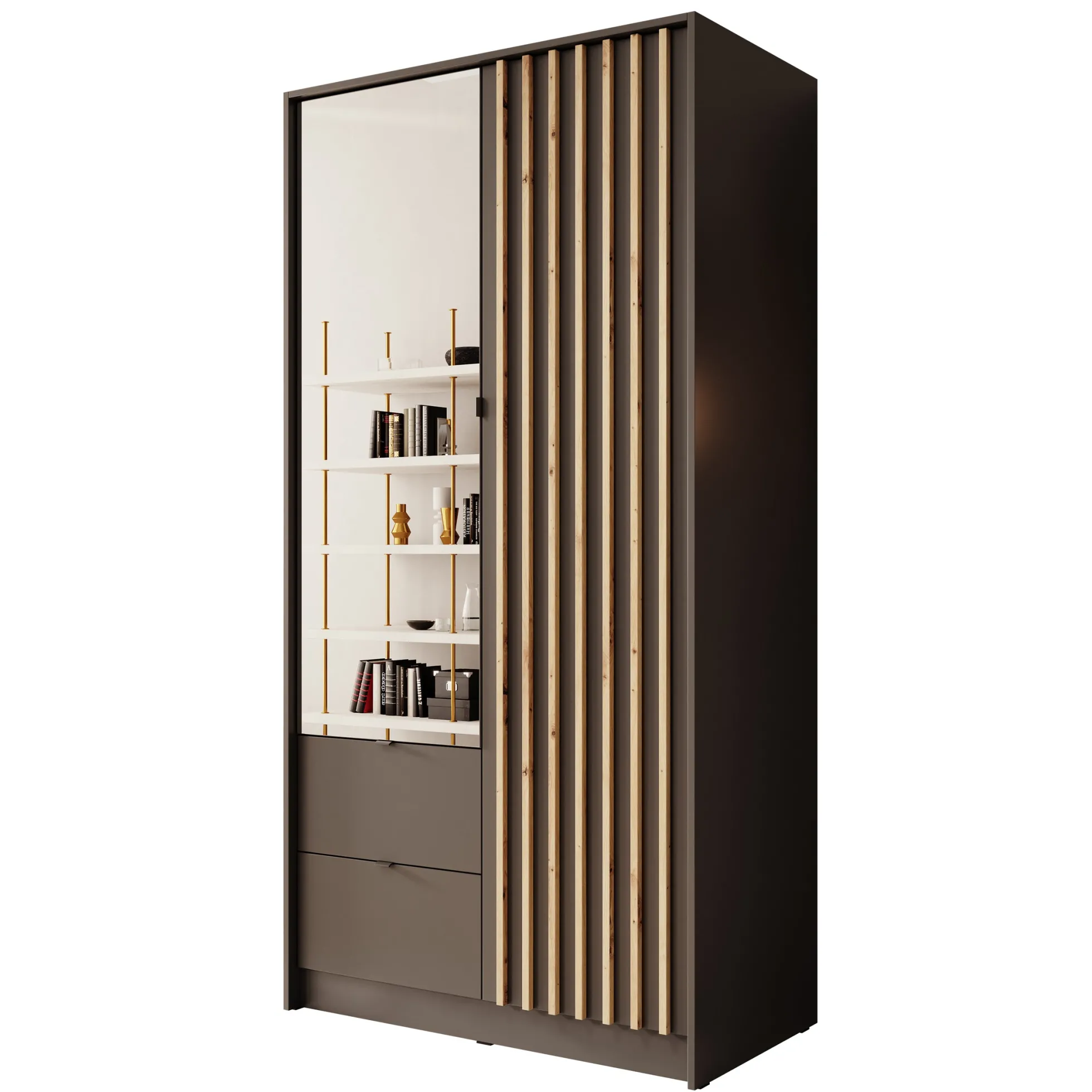 Kavalli - Kledingkast met 2 deuren - Zwart - 102x55x201 cm