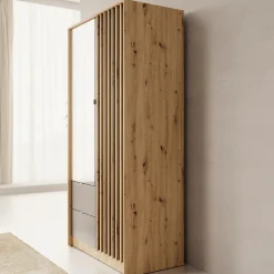 Kavalli - Kledingkast met 2 deuren - Eikenpatroon - 102x55x201 cm