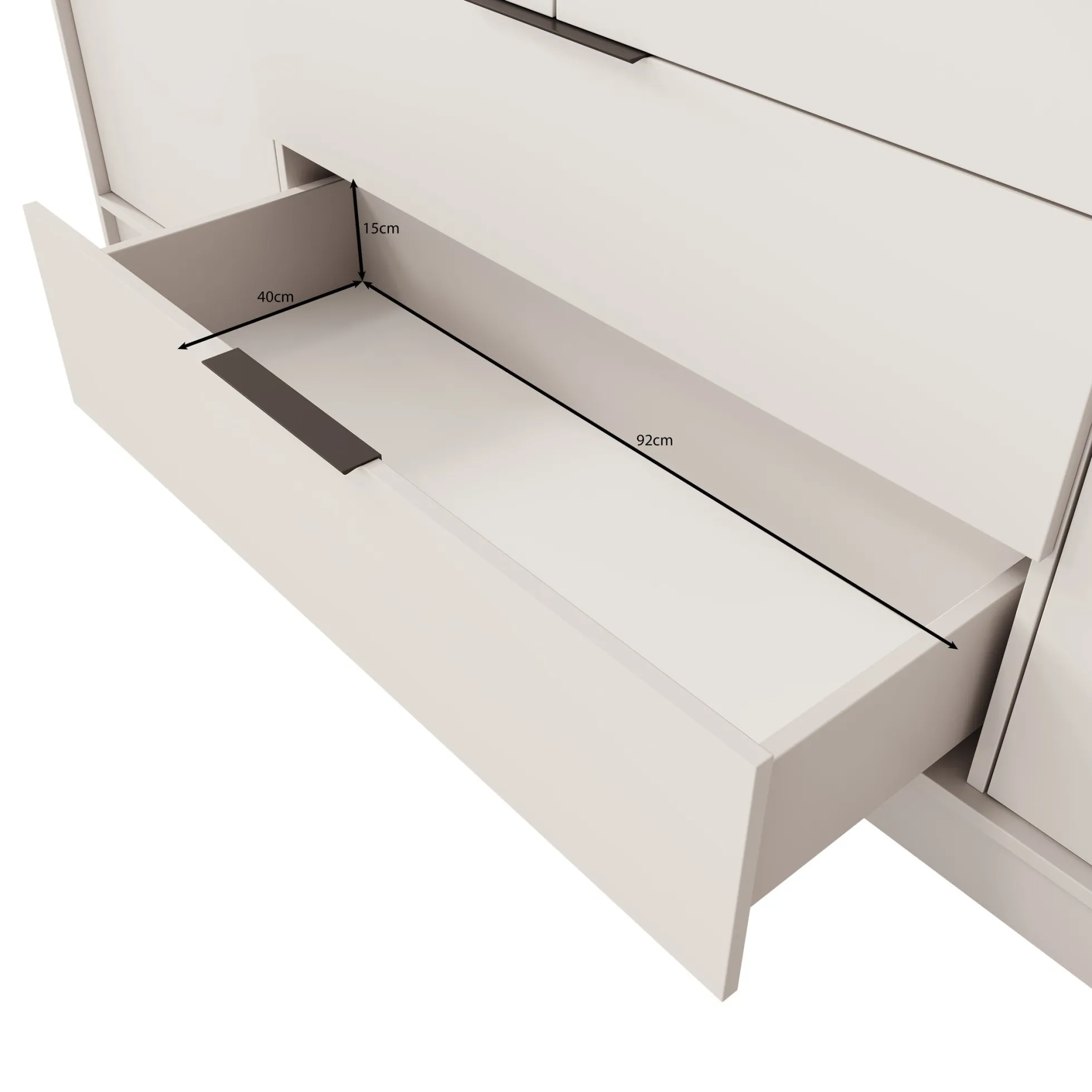 Kellan - Kledingkast 4-deurs - Grijs - 206x51x200 cm