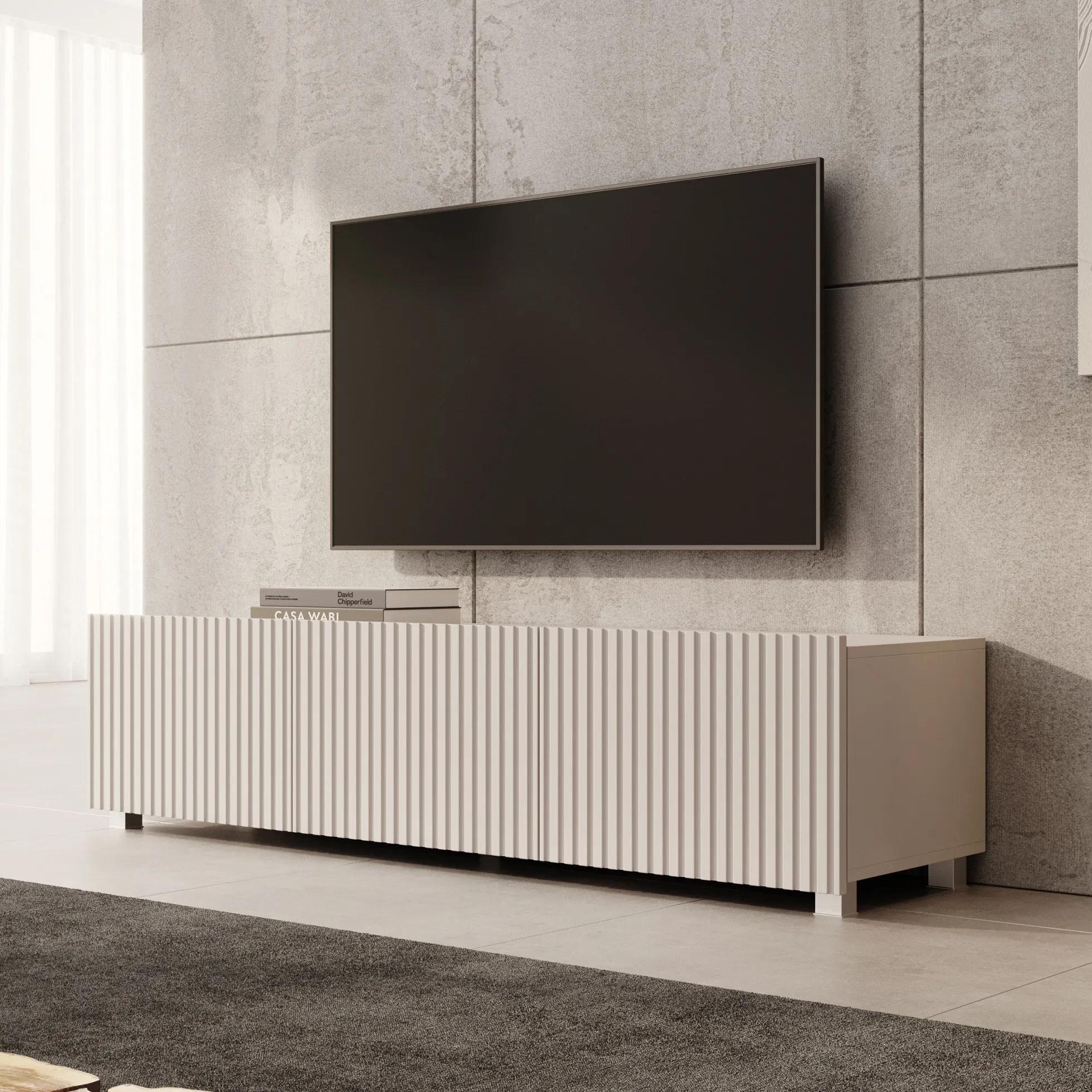 Kenderes - TV-Meubel - Beige - 150x41x38 cm