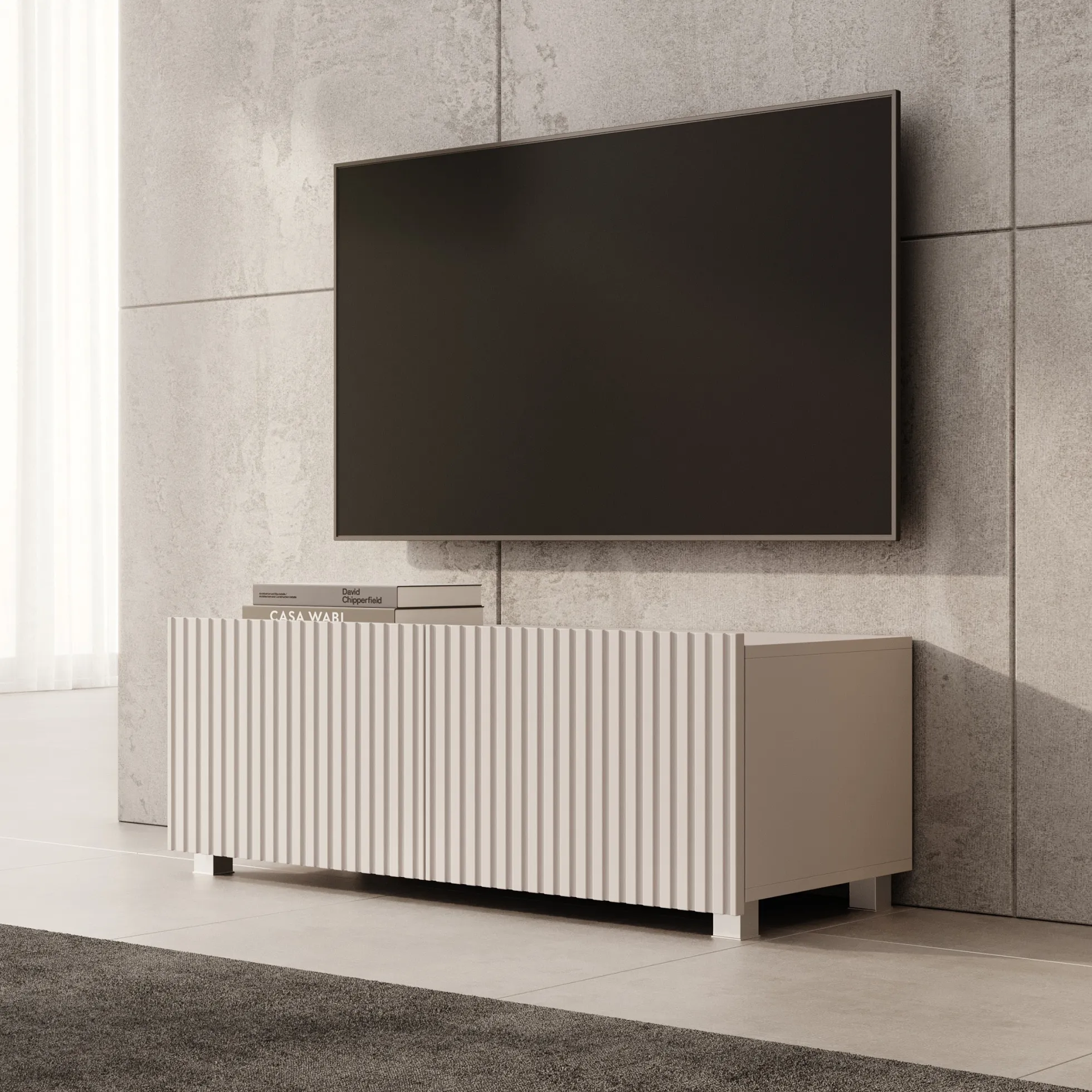 Kenderes - TV-Meubel - Beige - 100x41x38 cm