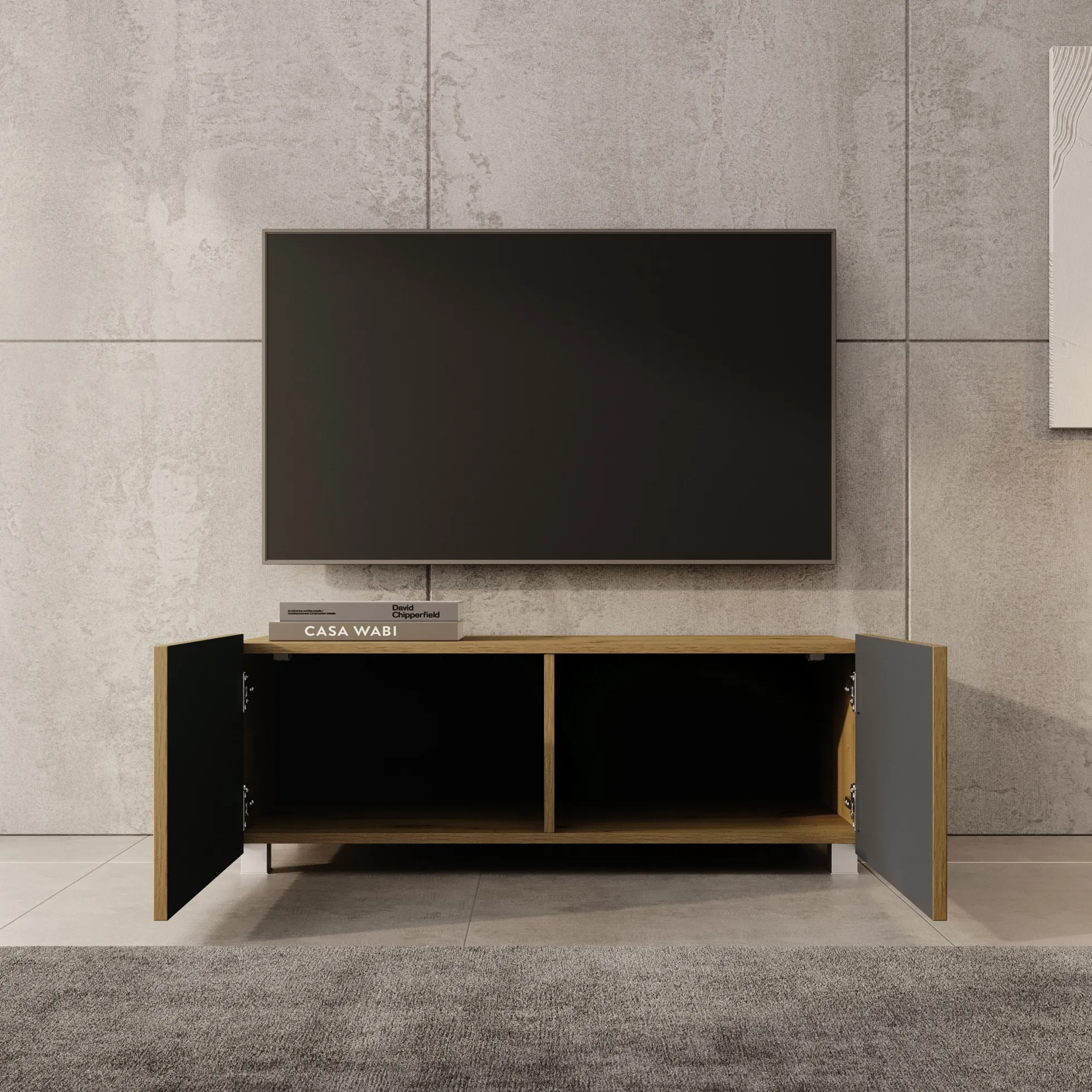 Kenderes - TV-Meubel - Eiken - 100x41x38 cm
