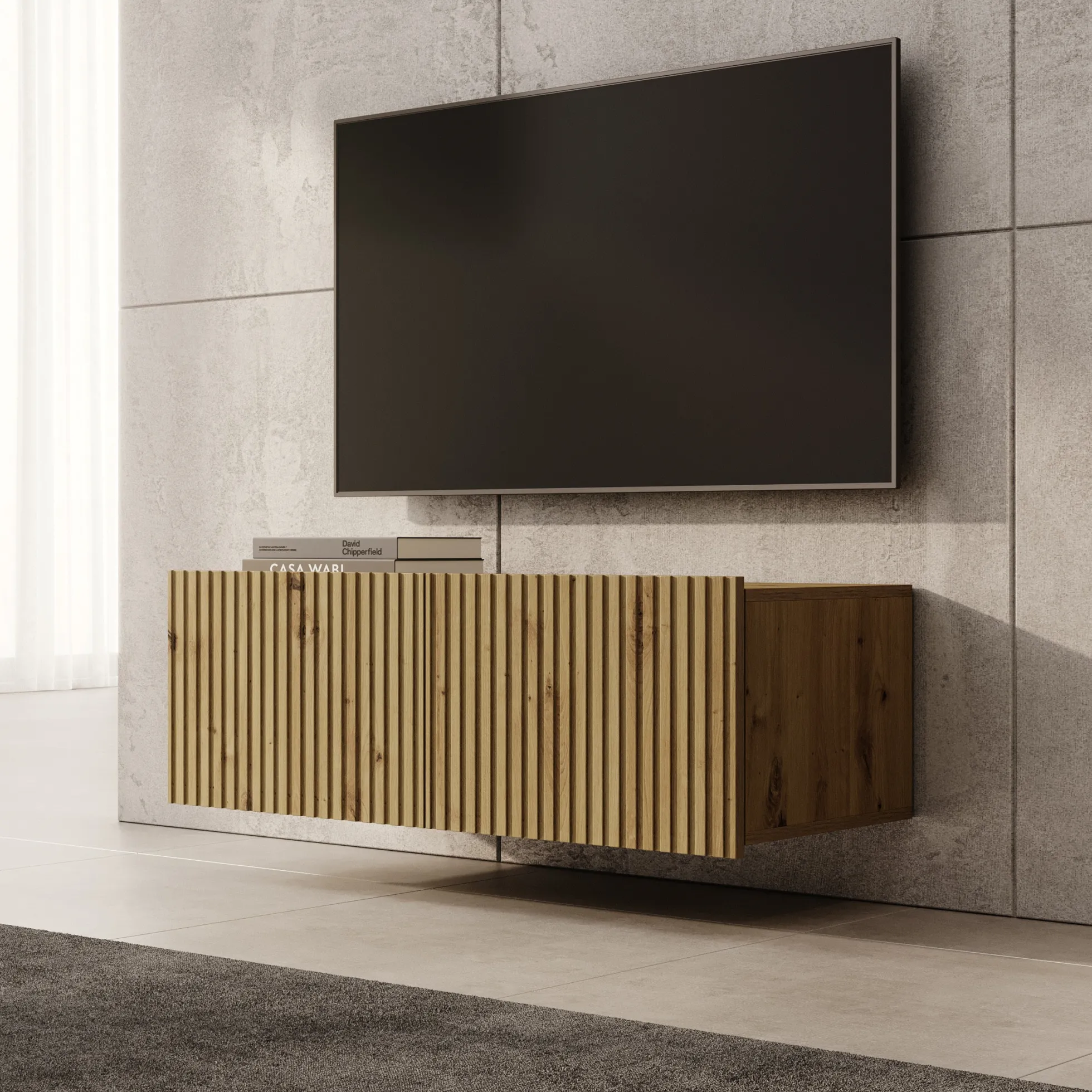 Kenderes - TV-Meubel - Eiken - 100x41x38 cm