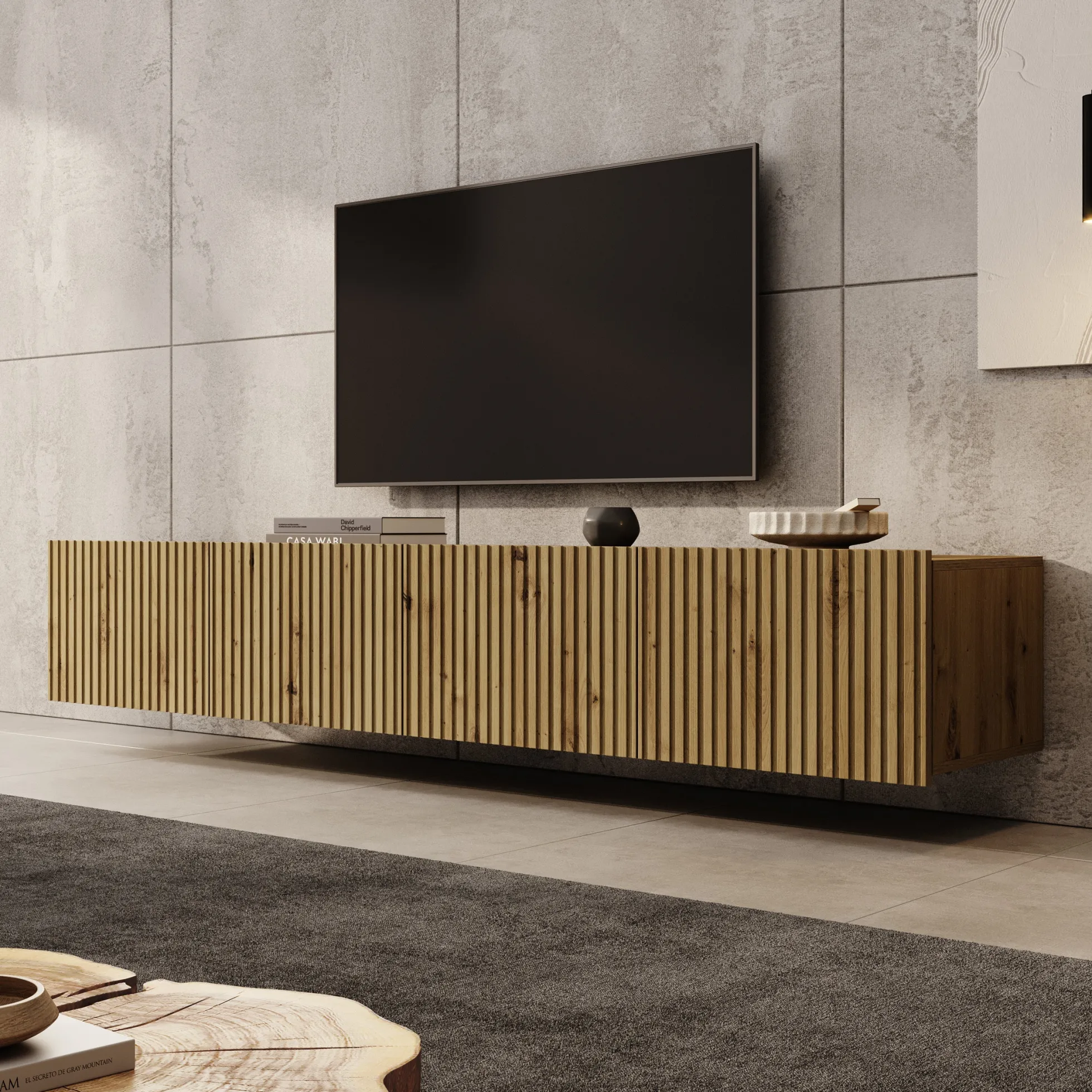 Kenderes - TV-Meubel - Eiken - 200x41x38 cm