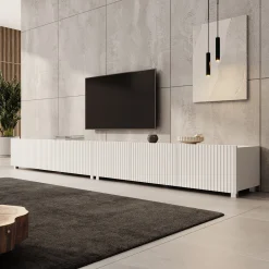 Kenderes - TV-Meubel - Wit - 300x41x38 cm