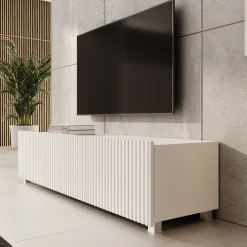 Kenderes - TV-Meubel - Wit - 150x41x38 cm