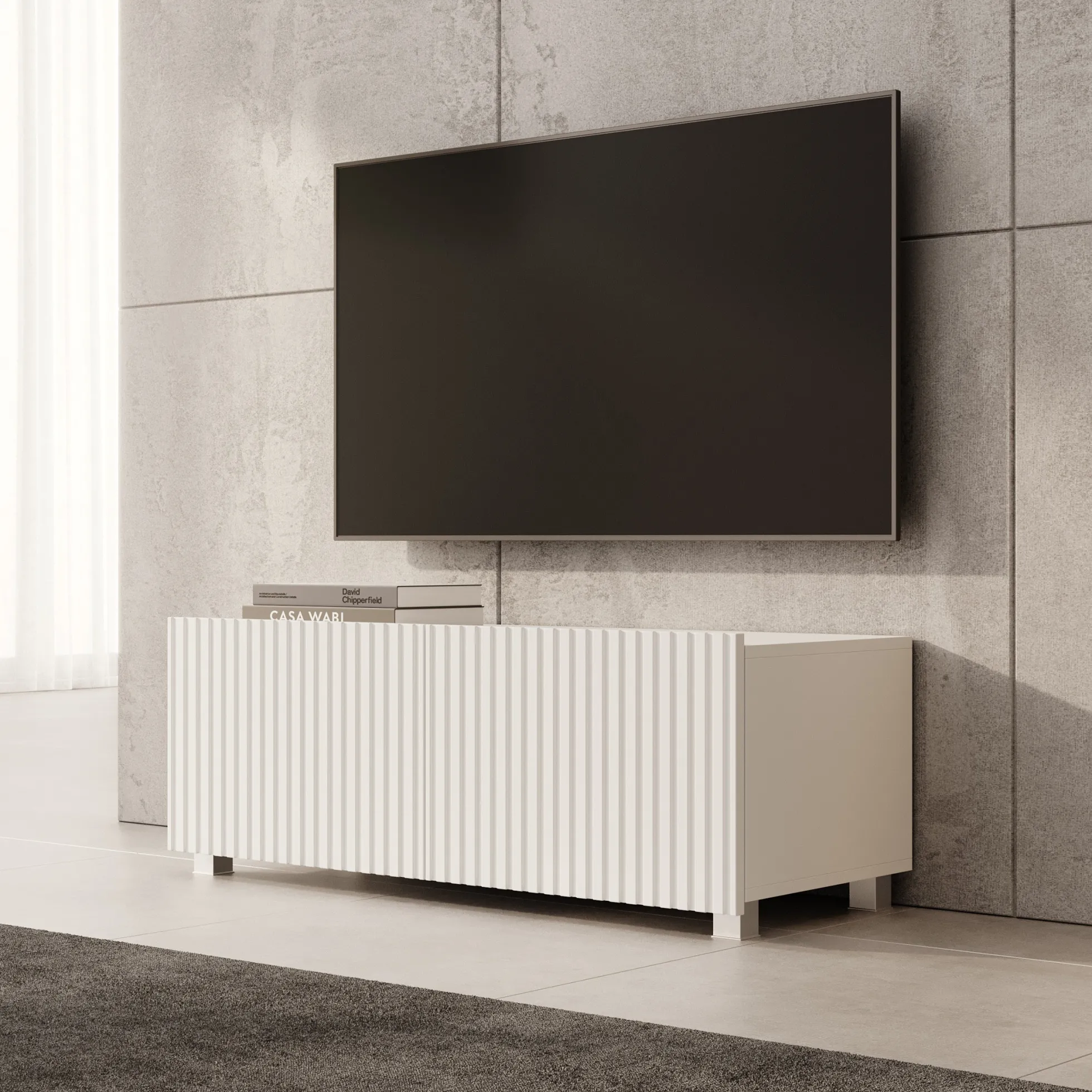 Kenderes - TV-Meubel - Wit - 100x41x38 cm