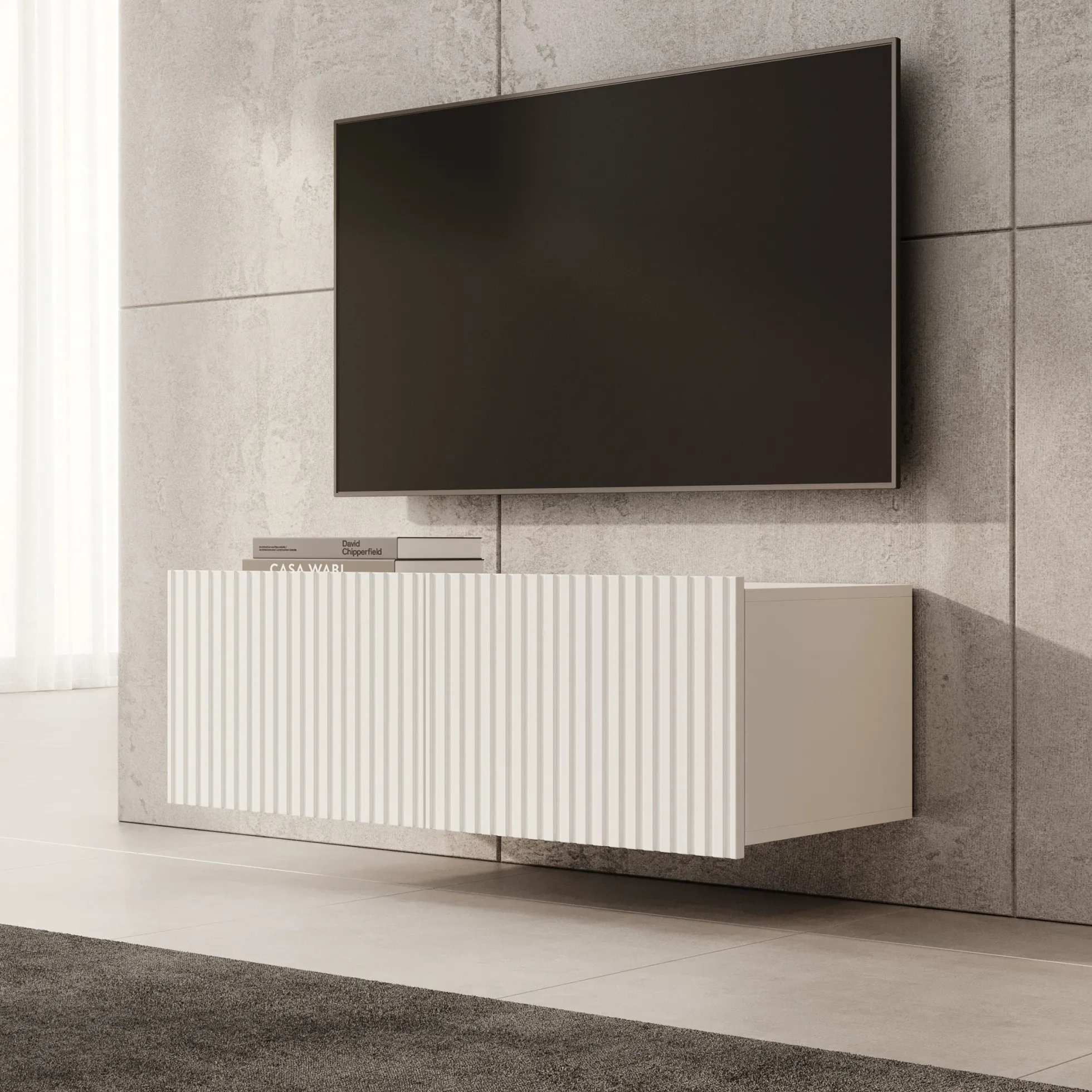 Kenderes - TV-Meubel - Wit - 100x41x38 cm